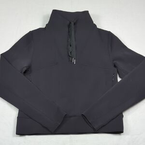 Lululemon Tied to You Pullover Solid Black Women's Size 6‎